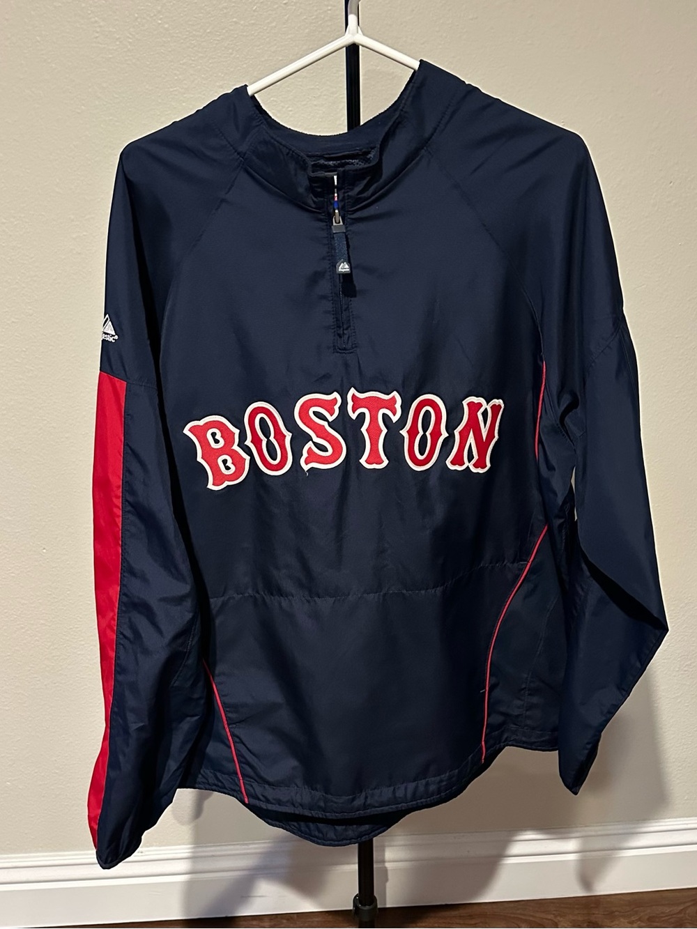 Large Majestic Red Sox Windbreaker